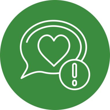 Kalp ikonu vektör illüstrasyonu 