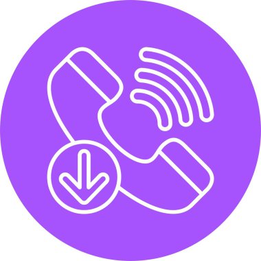 Arama telefon simgesinin vektör illüstrasyonu 