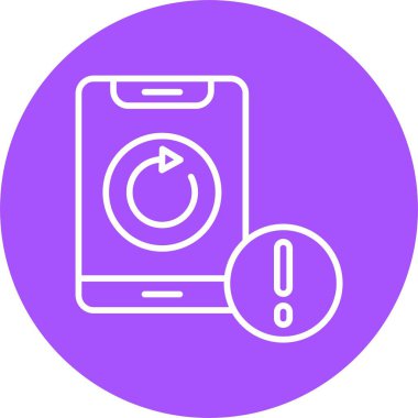 Döndür. Web simgesi basit illüstrasyon