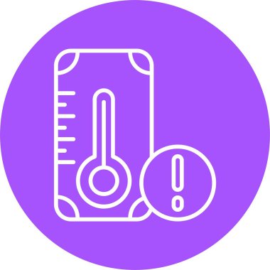 Termometre. Web simgesi basit illüstrasyon