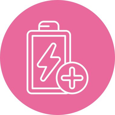 Pil web simgesi, vektör çizim