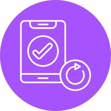 Otomatik döndür. Web simgesi basit illüstrasyon