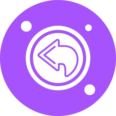 Arka ok web simgesi vektör illüstrasyonu 