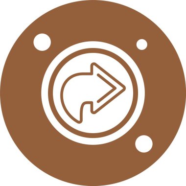 Okun ağ simgesi vektör illüstrasyonunu ileri al 