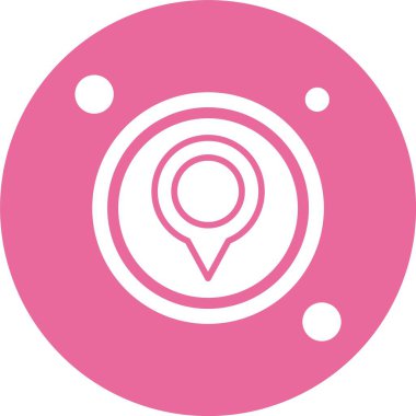  Konum iğnesi simgesi, vektör illüstrasyonu basit tasarım