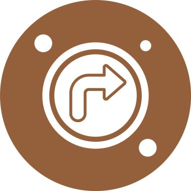 Sağ ok web simgesi vektör illüstrasyonu 