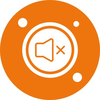 Dilsiz Düğme web simgesi, basit vektör illüstrasyonu