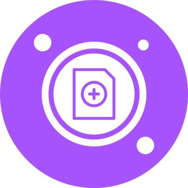 Yeni Dosya Düğmesi simgesi, vektör illüstrasyonu basit tasarım