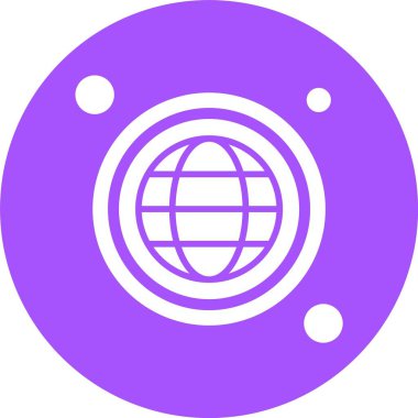 vektör küre simgesi illüstrasyonu İnternet bağlantısı kavramı 