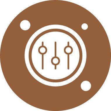 Kontrol Düğmesi simgesi, vektör illüstrasyonu basit tasarım