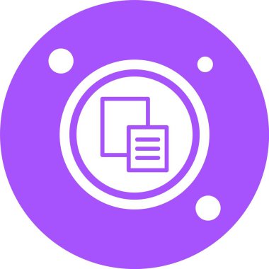 Yapıştır düğme simgesi, vektör illüstrasyonu basit tasarım