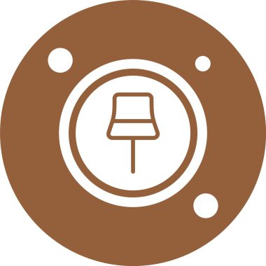 Pin Düğmesi simgesi, vektör illüstrasyonu basit tasarım