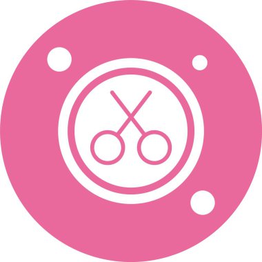 Kes Düğme simgesi, vektör illüstrasyonu basit tasarım