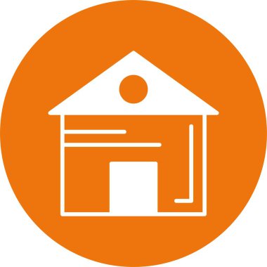 Eve. Web simgesi basit illüstrasyon