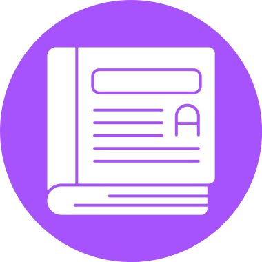 Thesaurus. Web simgesi basit illüstrasyon