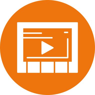 video. Web simgesi basit illüstrasyon 