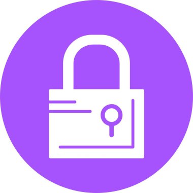 Kilit. Web simgesi basit illüstrasyon 