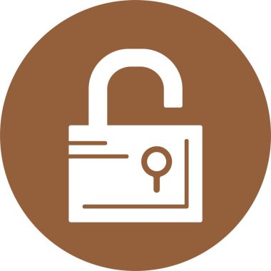 Kilit. Web simgesi basit illüstrasyon 