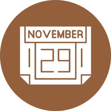 29 Kasım, takvim simgesi tasarımı, web illüstrasyonu