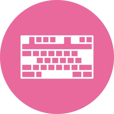 Klavye web simgesi, basit vektör illüstrasyonu