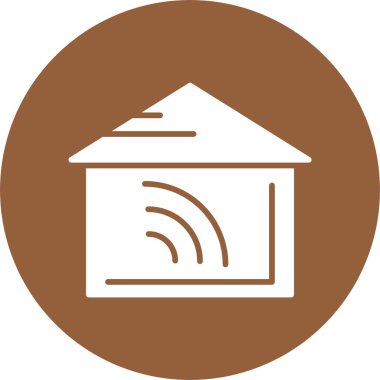 Ev otomasyon simgesi, vektör illüstrasyonu basit tasarım