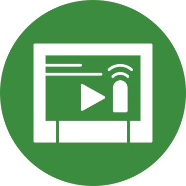 Dokunmatik ekran web simgesi, basit vektör illüstrasyonu