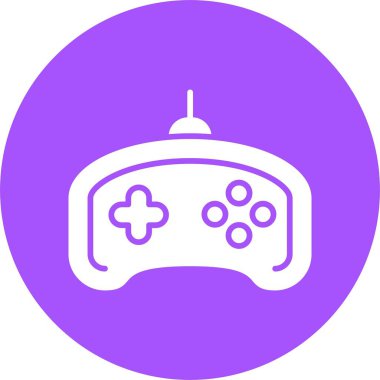 Oyun kontrolörü. Web simgesi, basit vektör illüstrasyonu