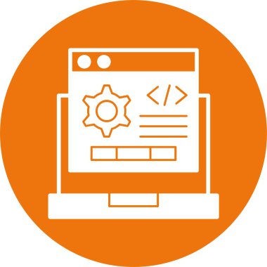 Kod Ayarlama web simgesi, basit vektör illüstrasyonu