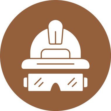 İşçi Başlığı Web simgesi, basit vektör illüstrasyonu