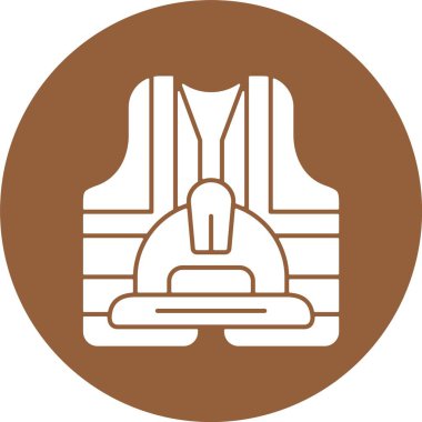 Mesleki Güvenlik Simgesi Web simgesi, basit vektör illüstrasyonu.