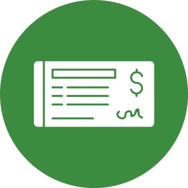 Maaş kontrolü web simgesi, basit vektör illüstrasyonu.