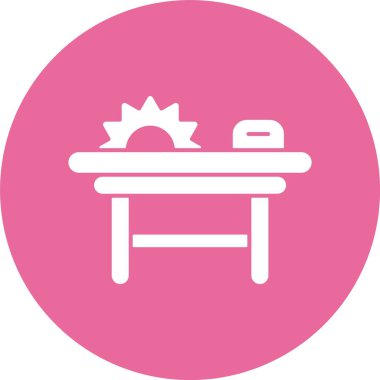 Sawmill web simgesi, basit vektör illüstrasyonu.