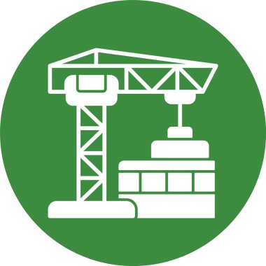 İnşaat vinci çizimi, inşaat konsepti 