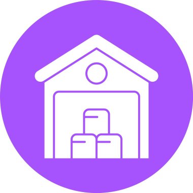 Depo web simgesi, basit vektör illüstrasyonu