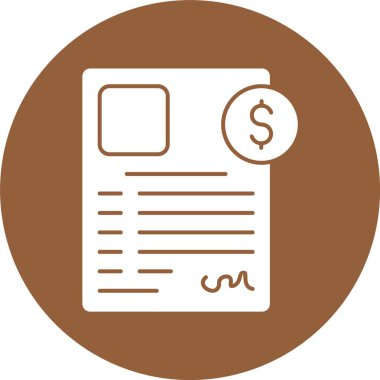 İş Sözleşmesi web simgesi, basit vektör illüstrasyonu.