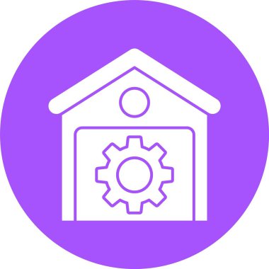 Atölye web simgesi, basit vektör illüstrasyonu.