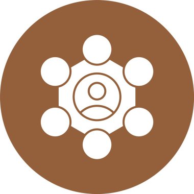 Union Organizer web simgesi, basit vektör illüstrasyonu.