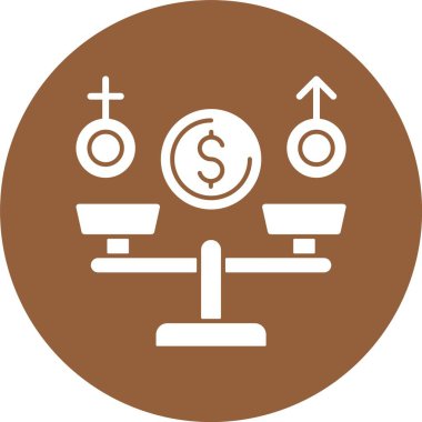 Eşit Ödeme web simgesi, basit vektör illüstrasyonu.