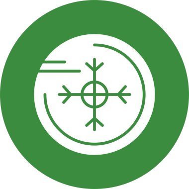 Kar Tanesi Web simgesi, basit vektör illüstrasyonu.