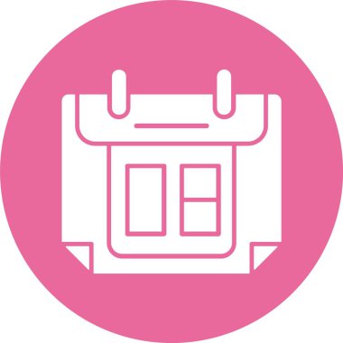 Takvim olayı web simgesi, basit vektör illüstrasyonu.