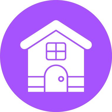 Ev web simgesi, basit vektör illüstrasyonu.