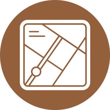 Harita web simgesi, basit vektör illüstrasyonu