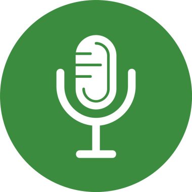 Bir mikrofon simgesinin vektör çizimi 