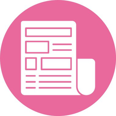 Haber web simgesi, basit vektör illüstrasyonu.