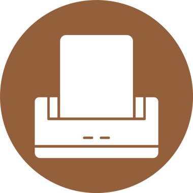 Web simgesini yazdır, basit vektör resimlemesi.