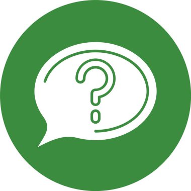 Soru işareti simgesi, basit vektör illüstrasyonu.