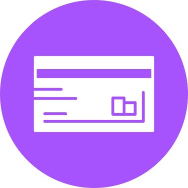 Kredi kartı web simgesi, basit vektör illüstrasyonu