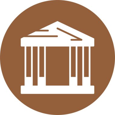 Bank web simgesi, basit vektör illüstrasyonu.