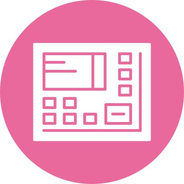 ATM web simgesi, basit vektör illüstrasyonu.