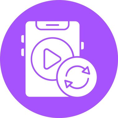 Web simgesini otomatik döndür, basit vektör illüstrasyonu.